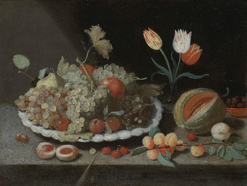 Jan Van Kessel Still life with grapes and other fruit on a platter Spain oil painting art